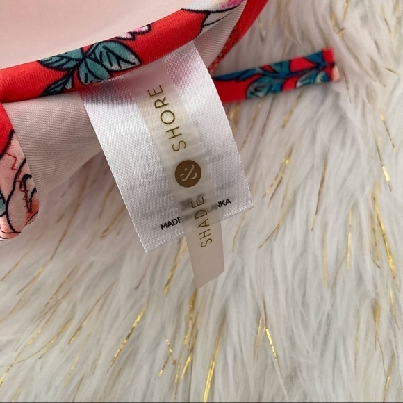 Shade & Shore Red Floral Push Up Shore Bikini Top - Picture 5 of 7